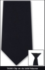 Professional Black Clip On Tie